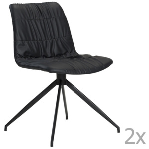 Sada 2 černých jídelních židlí DAN– FORM Dazz