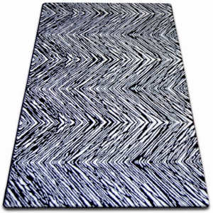 Kusový koberec SKETCH Slant bílo-černý 80x150