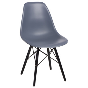 Design2 Židle P016V PP tmavě šedá/černá
