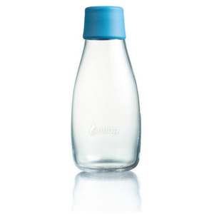 Světlemodrá skleněná lahev ReTap s doživotní zárukou, 300 ml