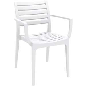 Design2 Židle Alma s područkami bílá