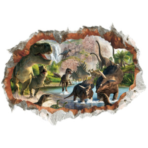 ZOOYOO Samolepka na zeď Dinosauři Jurský park 3D 50 x 70 cm