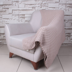 Béžová bavlněná deka Homemania Ecru, 170 x 130 cm