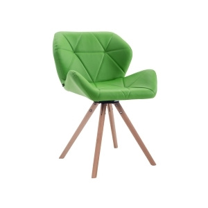 Židle Zapp, umělá kůže, podnož buk (Zelená) 1csv:152328104 DMQ