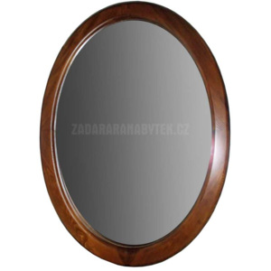 Oválné dřevěné zrcadlo na zeď LA110 borovice