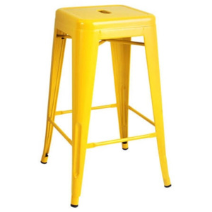 KHome Barová židle TOWER 66 cm žlutá kov