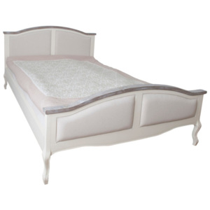 Bílá postel z topolového dřeva Livin Hill Santo