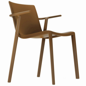 Design2 Židle Kat s područkami hnědá