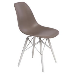 Design2 Židle P016V PP středně šedá/bílá