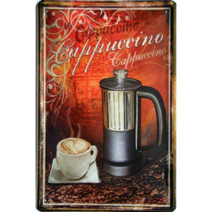 Plechová cedule káva (coffee) - Cappuccino