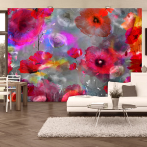 Bimago Fototapeta - Painted Poppies 100x70 cm