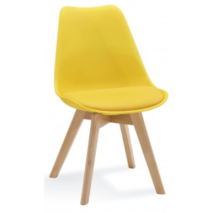Jídelní židle FIORD, žlutá/buk ATR home living FR8823