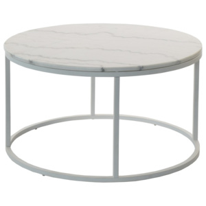Mramorový odkládací stolek s šedou konstrukcí RGE Accent, ⌀ 85 cm