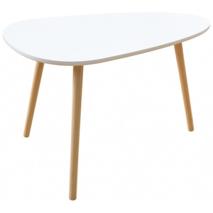Inviro Konferenční stolek HEMO 75 cm bílá/borovice