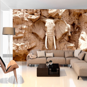 Bimago Fototapeta - Stone Elephant (South Africa) 100x70 cm