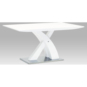 Artium Jídelní stůl bílý lesklý 150x90cm