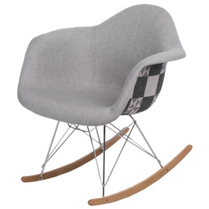 Design2 Židle P018 RAR Vzor šedá/patchwork