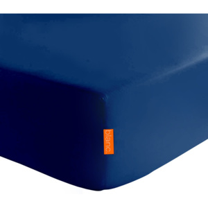 Tmavě modré elastické prostěradlo HF Living Basic, 140 x 200 cm