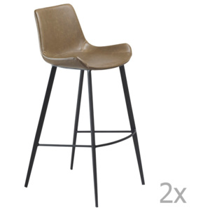 Sada 2 světle hnědých barových židlí DAN– FORM Hype