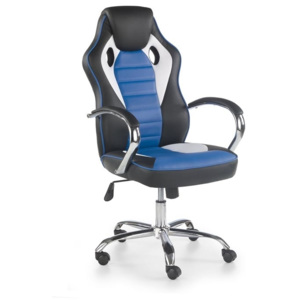Halmar Kancelářská židle Scroll, černo-bílo-modrá