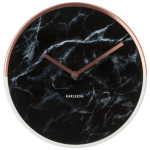 Nástěnné hodiny Double, 30 cm, černá