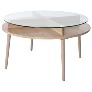 Konferenční stolek z dubového dřeva RGE Solo, ⌀ 90 cm