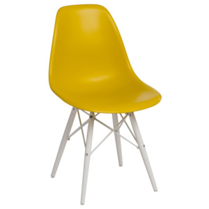 Design2 Židle P016V PP tmavě olivová/bílá