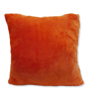 Jahu Uni mikroplyš oranžový dekorační polštář