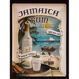 Plechová retro cedule Rum - Jamaica rum