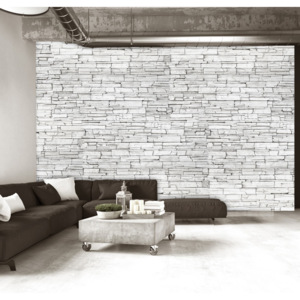 Bimago Fototapeta - White Brick 100x70 cm