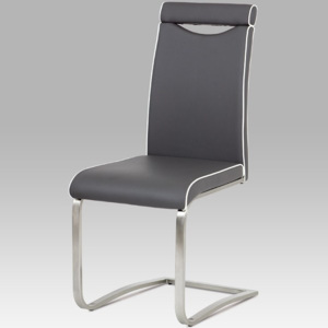 Jídelní židle HC-998 GREY koženka šedá - Autronic