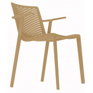 Design2 Židle NETKAT s područkami béžová