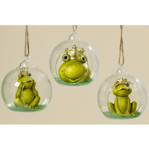 Sada 3 závěsných dekorací Boltze Frog