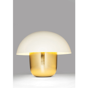 Stolní lampa ve zlaté barvě s bílým stínítkem Kare Design Mushroom