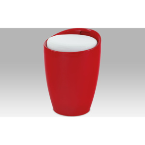 Artium Taburet plastový s úložným prostorem 36x36x50cm Barva: červená