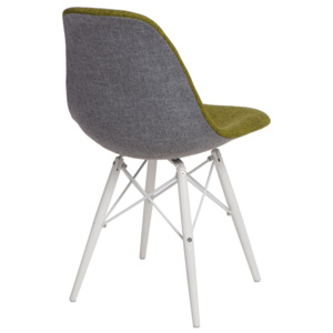 Design2 Židle P016V Duo zelená šedá /bílá