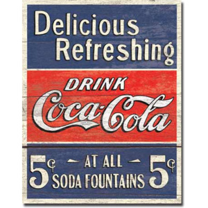 Plechová cedule Coca cola Delicious Refleshing CC005