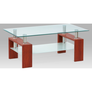 Artium Konferenční stolek skleněný | 110x60x45cm Barva: třešeň