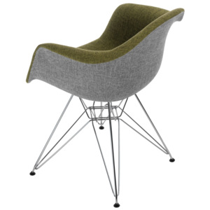 Design2 Židle P018 DAR Duo zelená - šedá