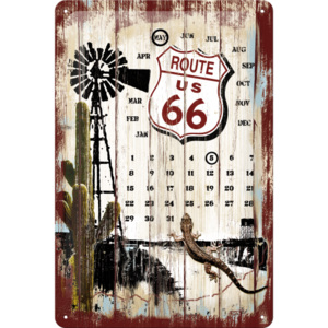 Nostalgic Art Plechová cedule - Route 66 Survivor (kalendář) 30x20 cm