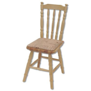 Dřevěná židle s polstrovaným sedákem KT106 masiv borovice