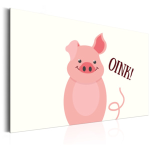 Kovový plakát - Children's Animals: Pig [Allplate] - 46x31