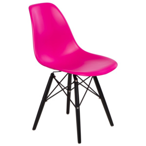 Design2 Židle P016V PP tmavě růžová/černá