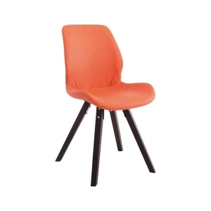 Jídelní židle Mody, umělá kůže, lakovaná hranatá podnož (Oranžová) csv:152410004 DMQ