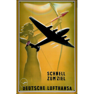 Plechová cedule letadlo Deutsche Lufthansa