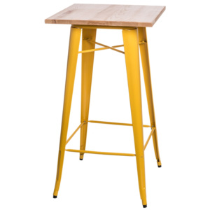 Design2 Stůl barový Paris Wood žlutý jasan