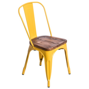 Design2 Židle Paris Wood žlutá sosna