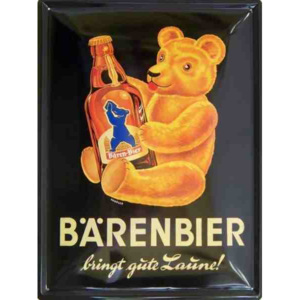 Plechová cedule pivo Barenbier - Medvěd