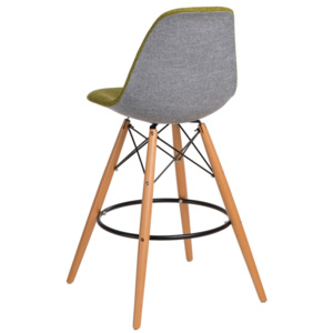 Design2 Barová židle P016V Duo zelená šedá