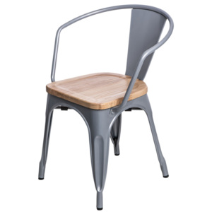 Židle Paris Arms Wood stříbrná jasan